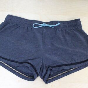 PrAna Raya Shorts Small Blue Heather Elastic Waist Athleisure 2” Inseam